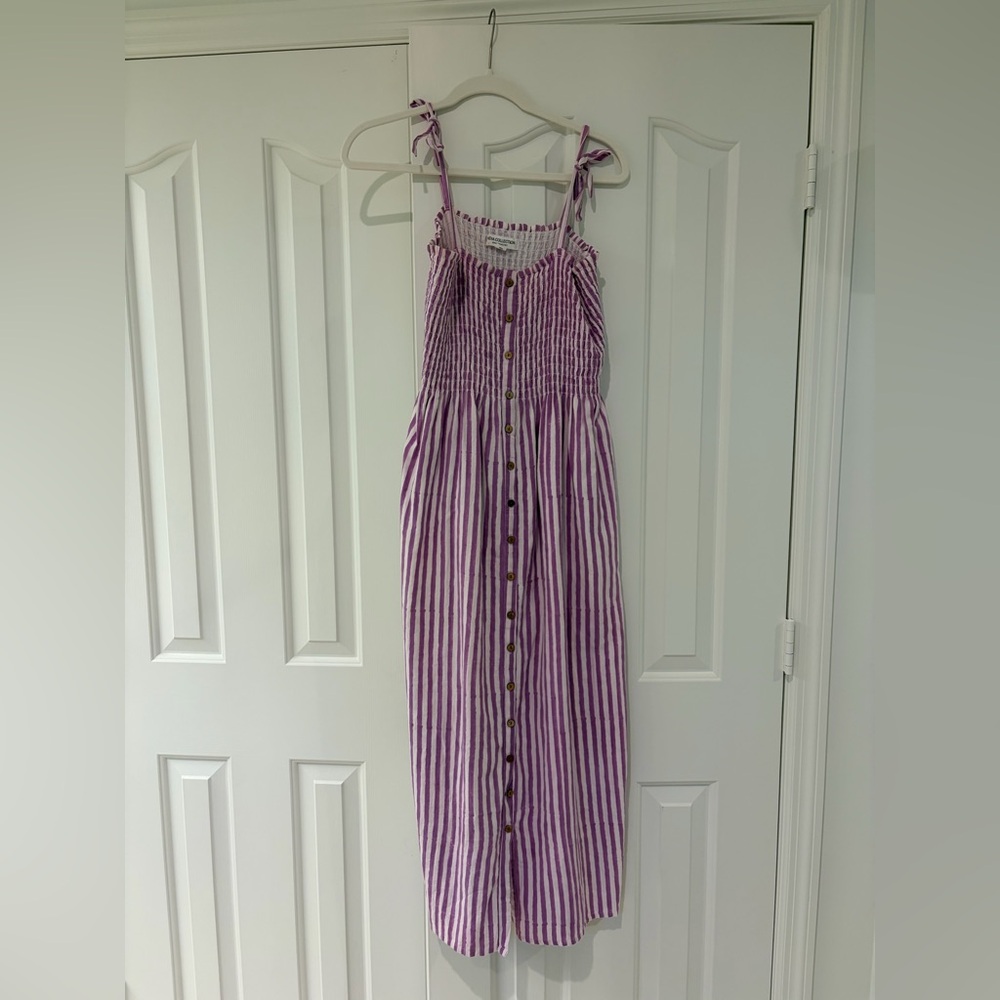 Emerson Fry Lavender and White Striped Dress